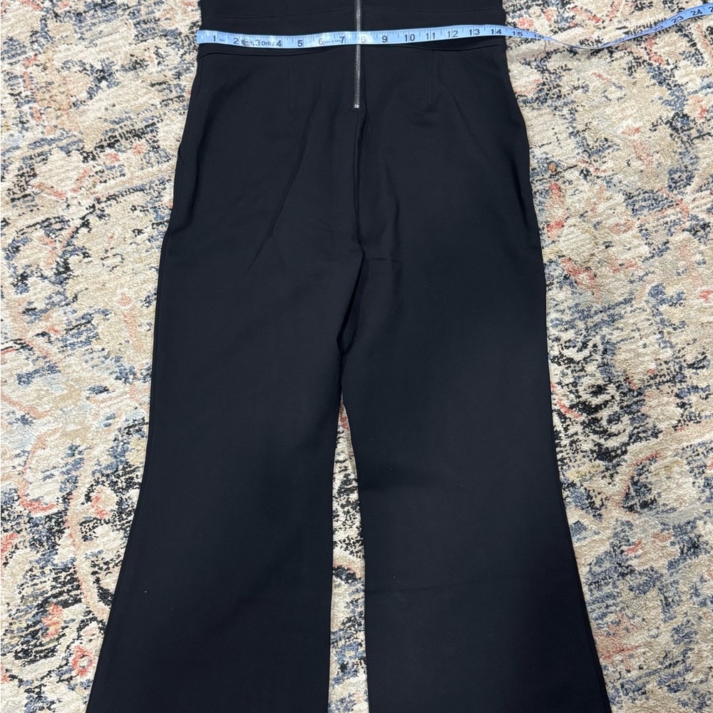 SPANX Perfect Sleeveless Jumpsuit S Petite Classic Black Flare Leg 20383Q NWT’s - Picture 10 of 13